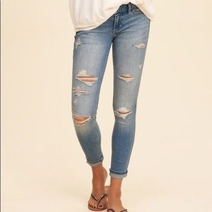 low rise crop skinny jeans
